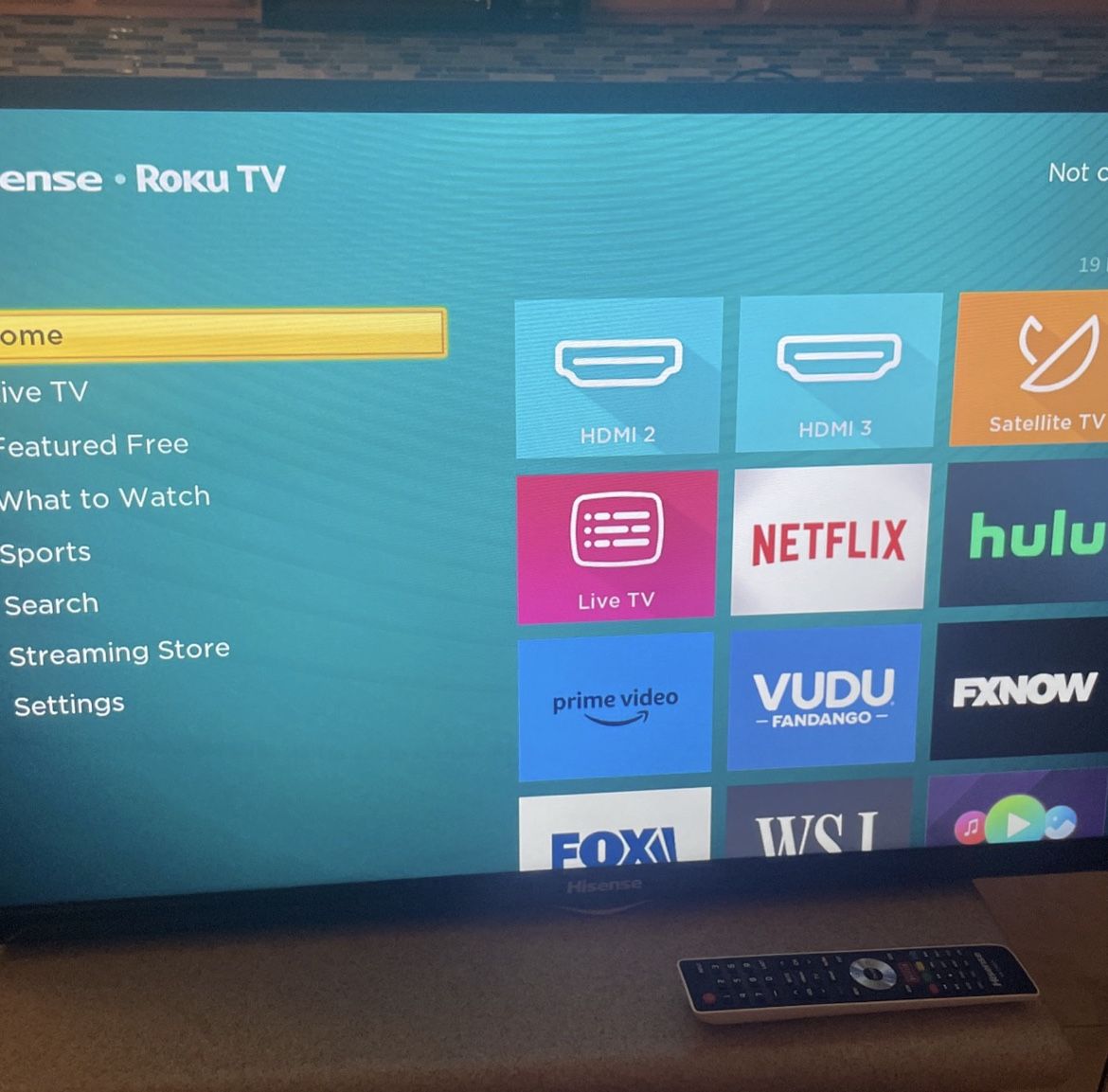 Hisense 43-Inch Class H4 Series LED Roku Smart TV Including Wall Mount Attachment
