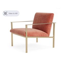 New Joybird Orla Accent Chair $2140 Retail “open box” in Plush Terra Rose Fabric 
Delivery Available
