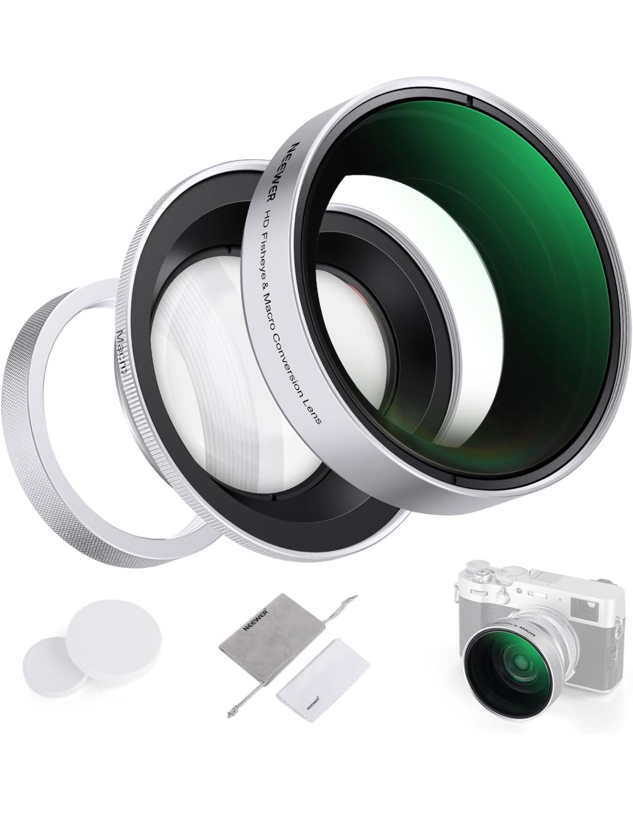 49mm 0.43x Fisheye & 1.4X Macro Additional Lens for X100 Series Cameras