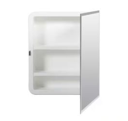 Glacier Bay 16 in. W x 20 in. H Rectangular Recessed or Surface Mount Frameless Beveled Mirror Medicine Cabinet