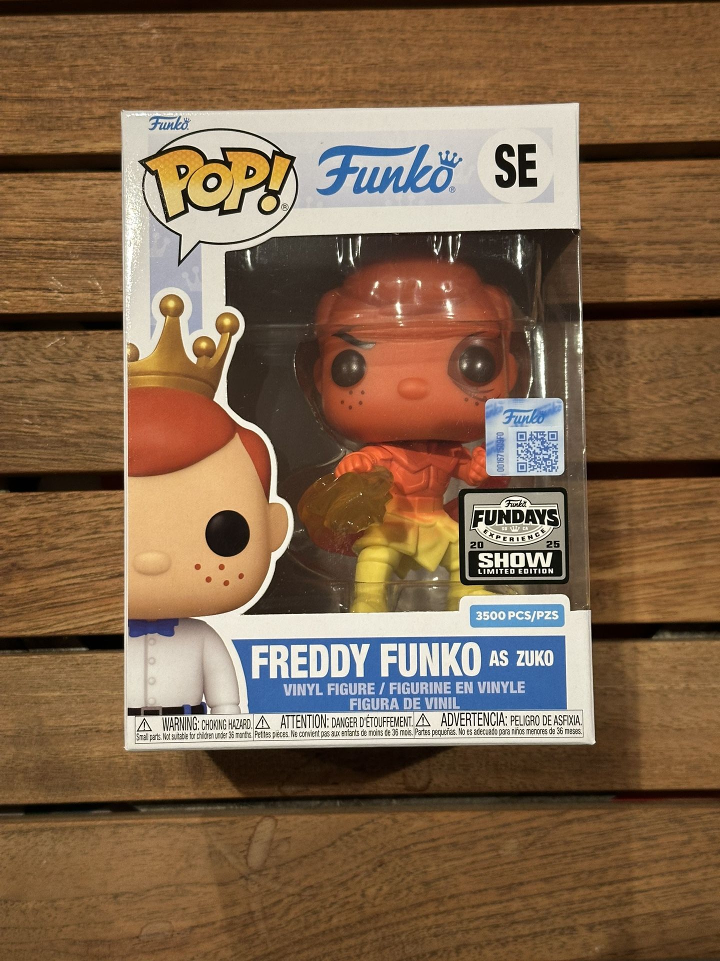 Funko Fundays 2025 Exclusive POP! SE Freddy Funko As Zuko LE 3500 W/ POP Protect