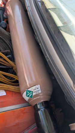 Compressed helium tank 1056 4' cylinder w valve