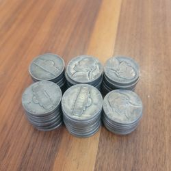 58 Silver Jefferson War Nickels 
