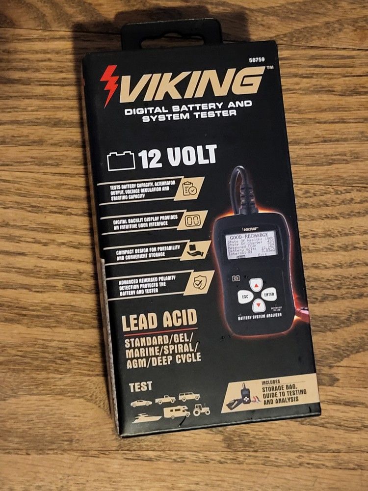 Viking 12V Digital Battery and System Tester