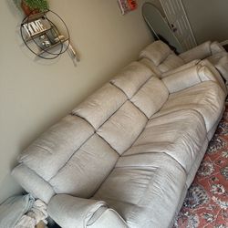 Couch W/ Recliner + Individual Recliner Set 