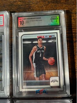 Victor wembanyama ROOKIE nba hoops graded 10