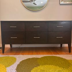 West Elm mid-century style 6 drawer dresser