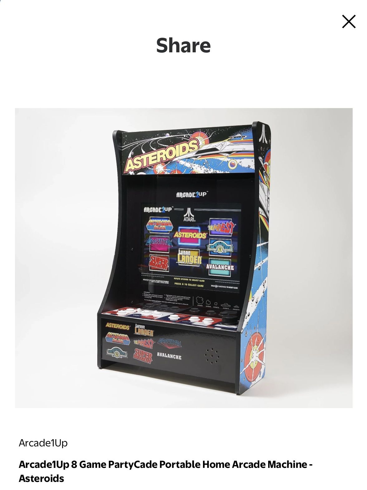 Arcade 1Up Asteroids 8 Game PartyCade - NEW
