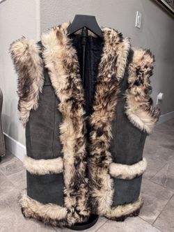 Warm Fur Vest 100% Real Sheep Skin