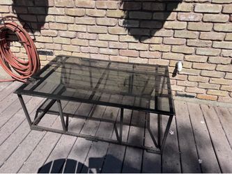 Outdoor glass table