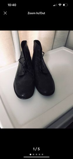 High top leather wingtips Hard bottom lace up’s