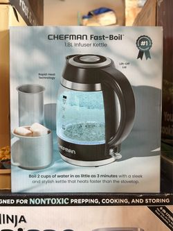 Chefman Fast-Boil 1.8L Infuser Electric Kettle Brand New in Box