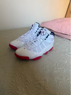 Jordan 6 rings white university red black