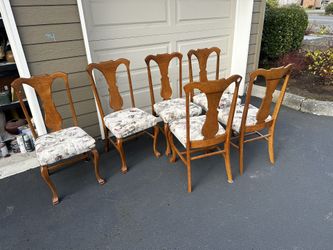Queen Anne Dining Chairs-Set Of 6