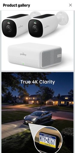 youkey 4K Solar Security Cameras Wireless Outdoor System, S420Pro 2-Cam Kit 24/7 AOV Recording, Human/Vehicle Detection up to 82ft, Dual Solar Panel P