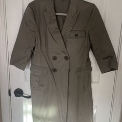 Comme des Garcons Vintage 2011SS Olive Double-Breasted Trench Coat