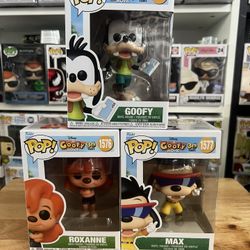 3 30th Anniversary Goofy Movie Funko Pops Max Powerline Roxanne #1575 #1576 1577