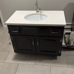 Bathroom Vanity , Sile Stone Top, With Faucet