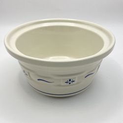 VTG LONGABERGER BLUE WOVEN TRADITIONS SMALL 5-3/4” x 2-3/4” CROCK 16oz BUTTER TUB/CANDY DISH, etc.  USA MADE 