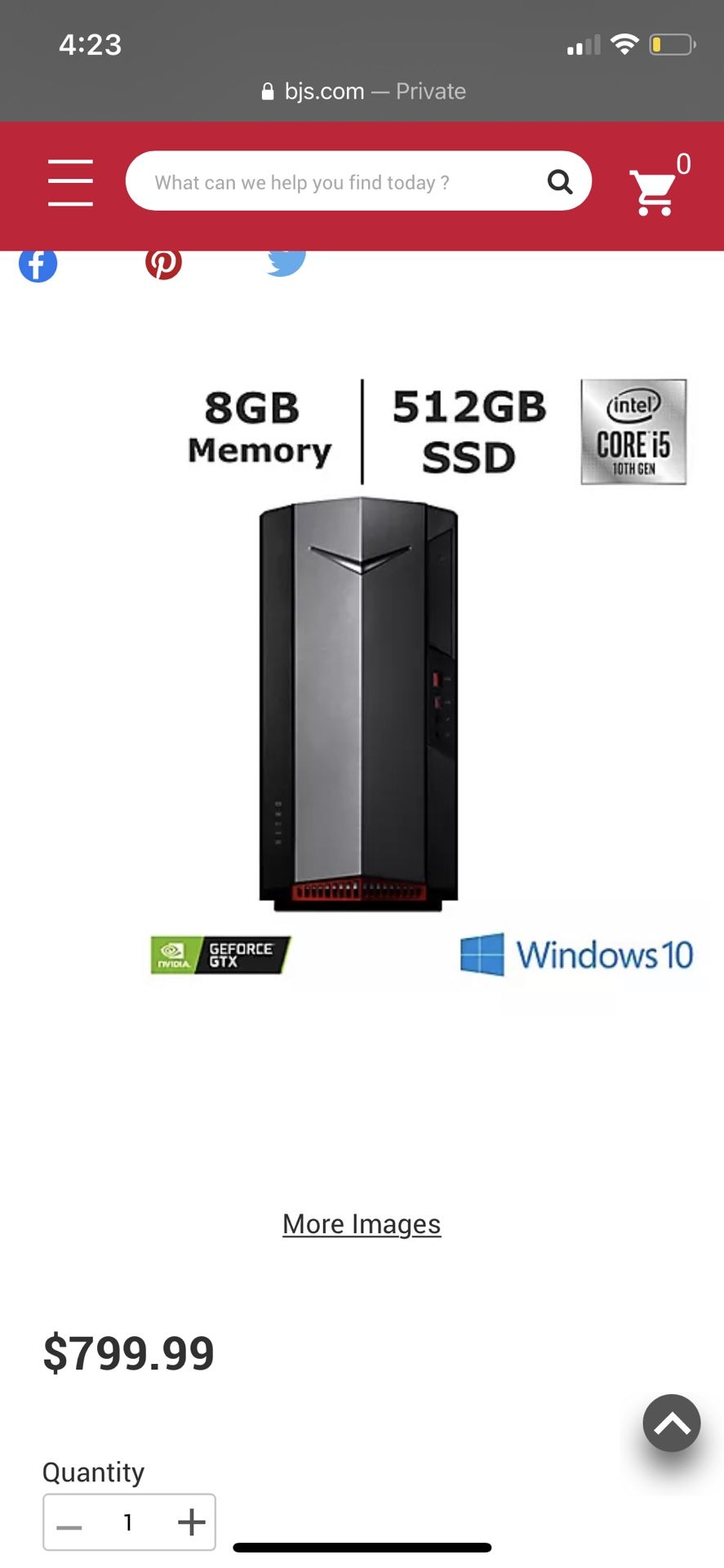 Acer Nitro Gaming Pc 