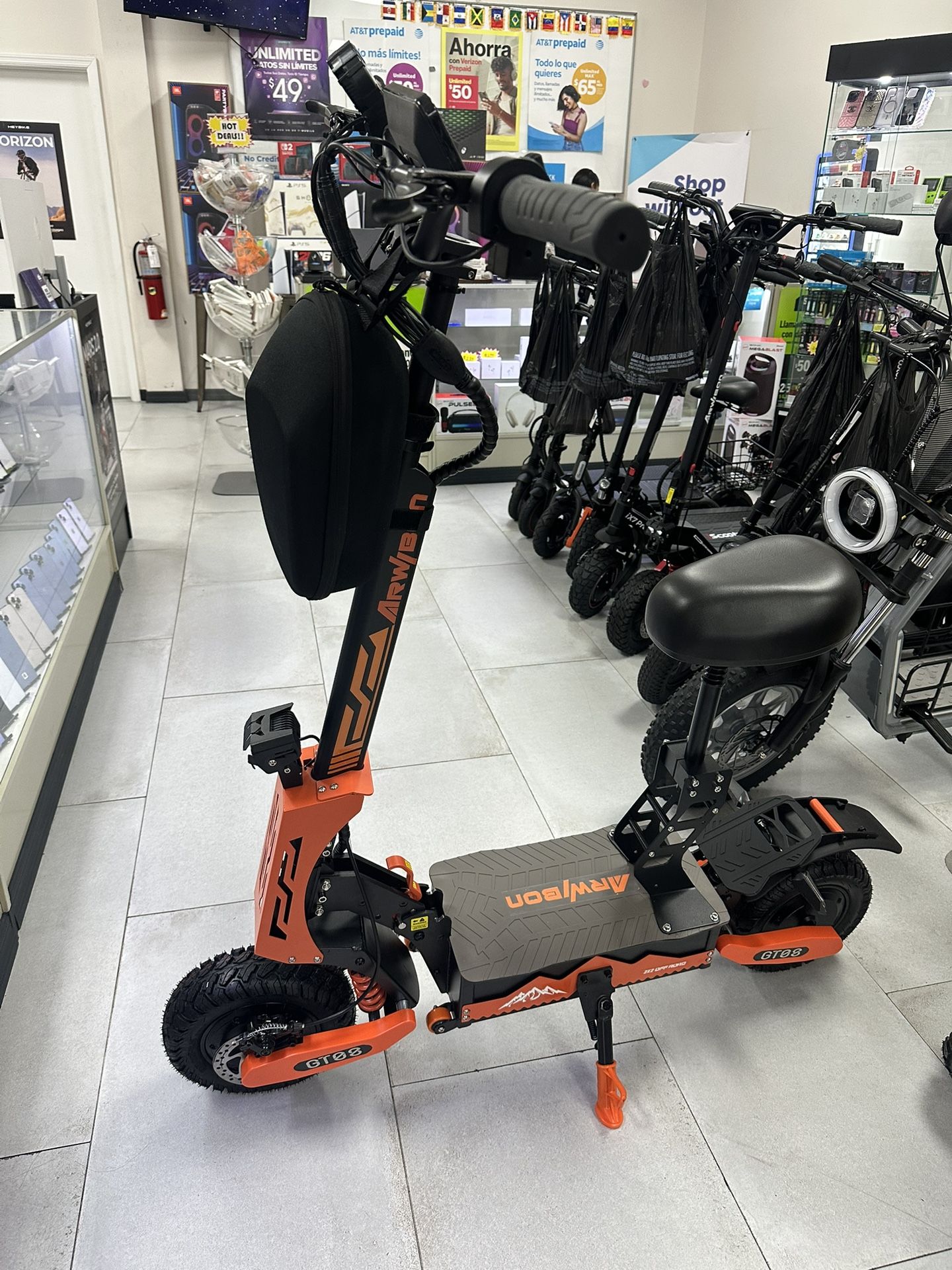 Arwibon GT08 Electric Scooter 50MPH! Finance For $50 Down Payment!!