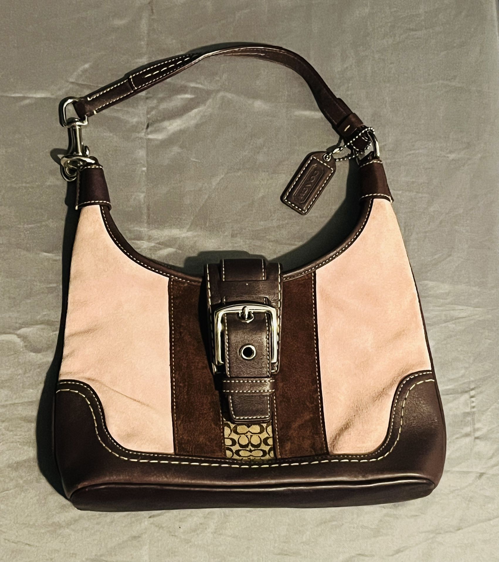 Pink Leather Coach Bag And Brown Coach Bag