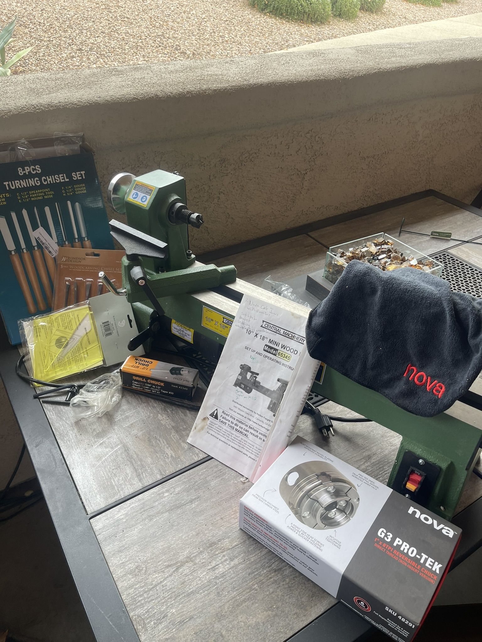Wood Lathe & Tools