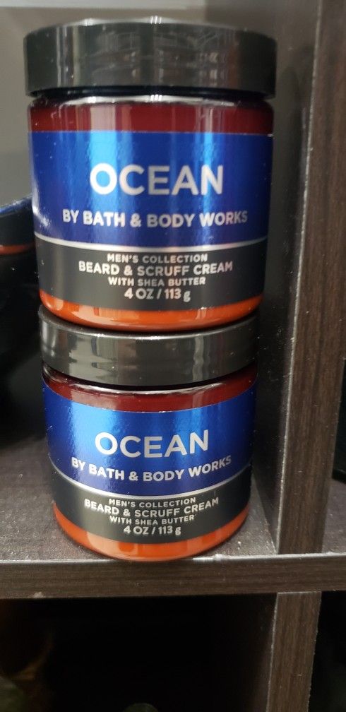 2 New Ocean Beard And Scruff Cream Bed Body Works