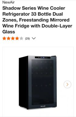 Newair 33 Bottle Dual Zone Wine Cooler 