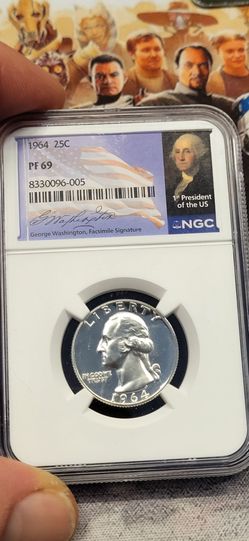 1964 proof Washington Quarter