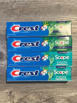 Crest + Scope Toothpaste 5.4 Oz $2 Each