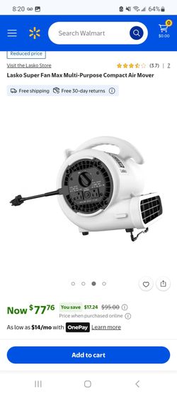 Lasko Super Fan Max Multi-Purpose Compact Air Mover $55 each