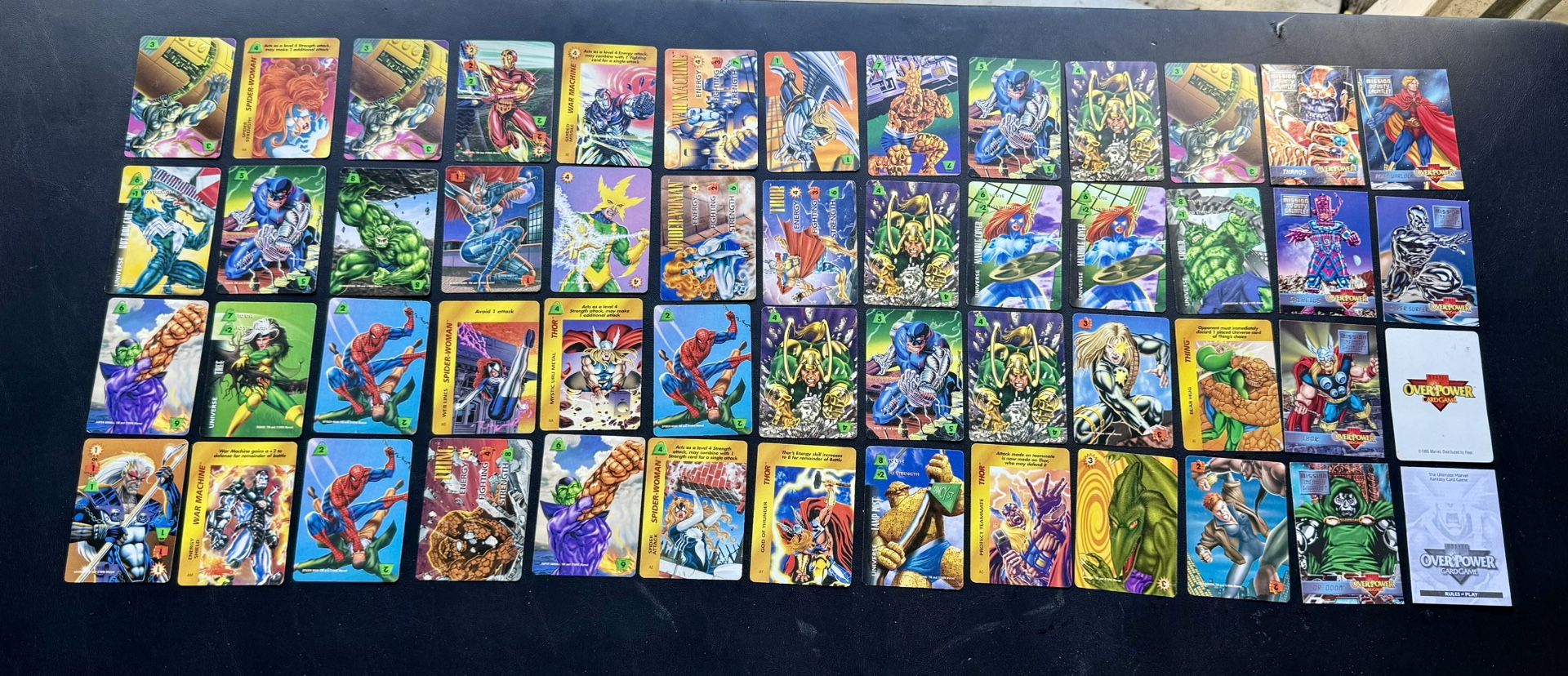 Marvel Overpower TCG Card Game Assorted Lot 50+ Cards