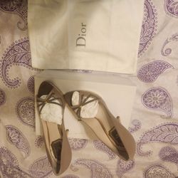 Dior Shoes  Beige And Gold Used But In Good Conditions With Dust Bag Size 37