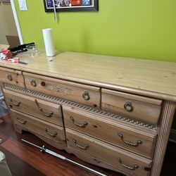 Desk With Drawers + Hutch