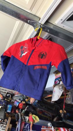 Marvel spider man hooded kids jacket size 2T