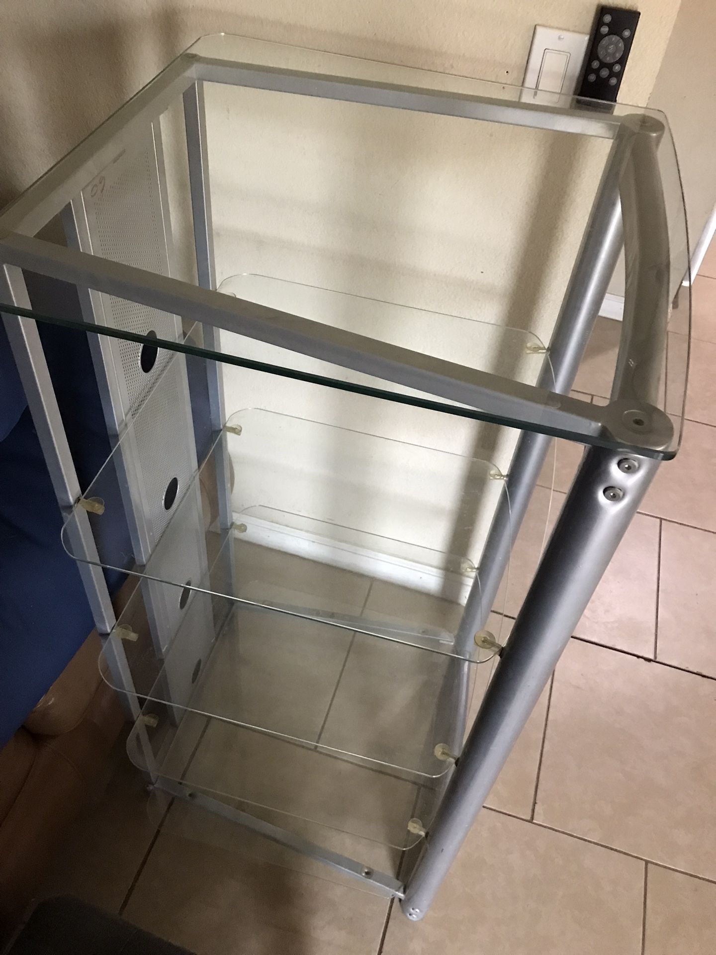 Tempered Glass 5 Shelf Stand