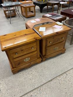 Real wood nightstands