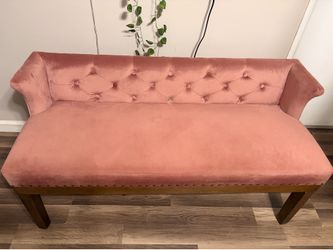 3’11 velvet pink sofa