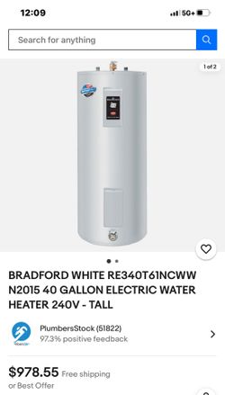 Nuevo Eléctrico Bradford 40 Gal