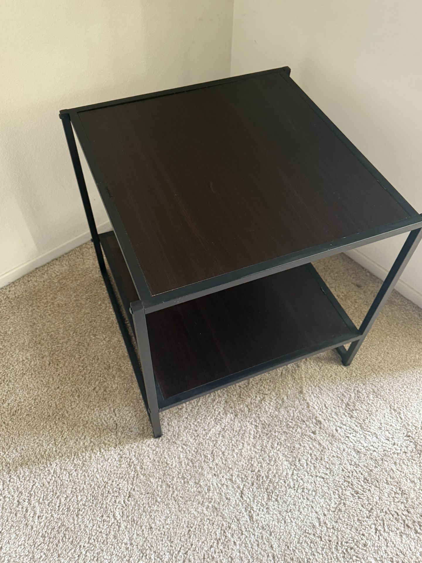 Used Black Coffee Bed Table
