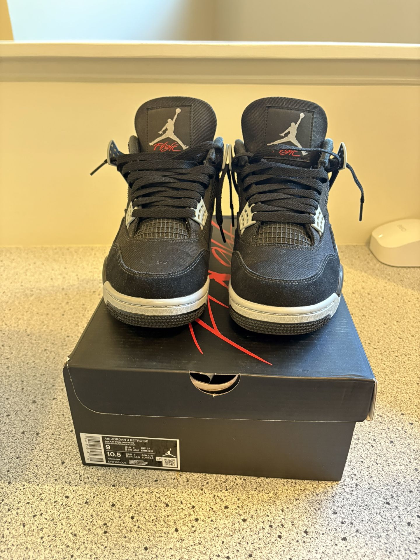 Air Jordan 4 Black Canvas