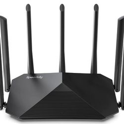 Speedefy AC2100 Smart WiFi Router - Dual Band Gigabit Wireless Router for Home & Gaming, 4x4 MU-MIMO, 7x6dBi External Antennas for Strong Signal, Pare