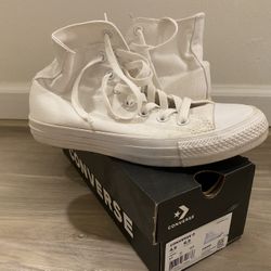 All White converse size 6.5 women