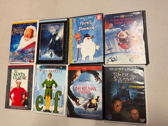 Lot of 8 Family & Holiday DVDs - Elf, The Santa Clause, Polar Express, and more