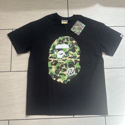 Black x Camo BAPE Head Tee