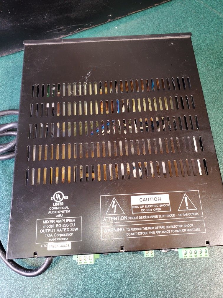TOA Mixer Amplifier BG235 for Sale in Norco, CA OfferUp