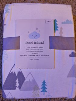 Crib Fitted Sheet Mountains/ Trees