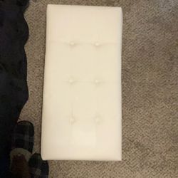 Beige Storage Ottoman
