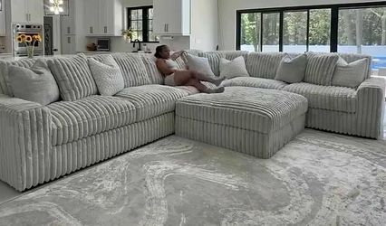 Oversized corduroy Sectional